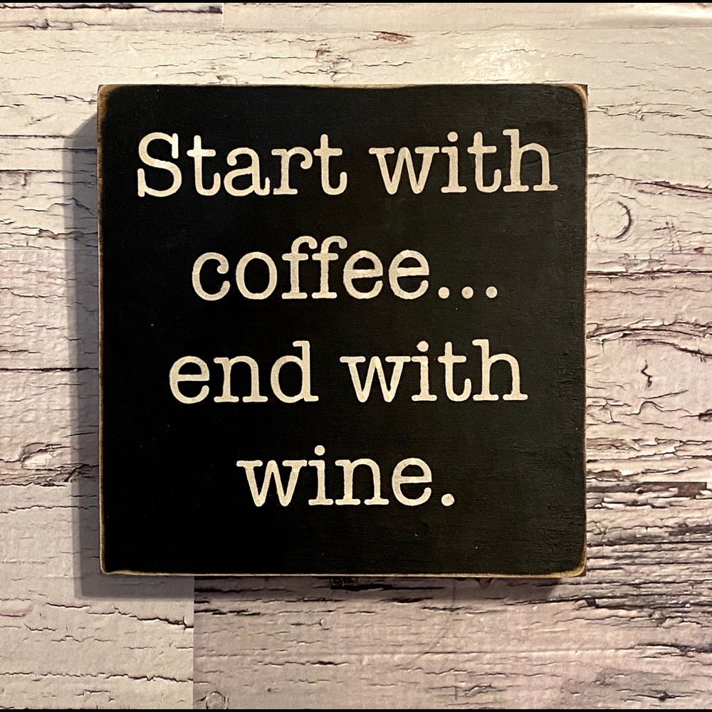 Handmade coffee sign